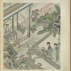 《风月秋声.西厢记图