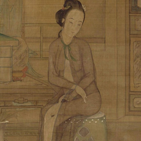 《美人沐浴圖》清十八
