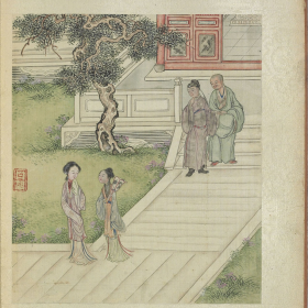《风月秋声.西厢记图